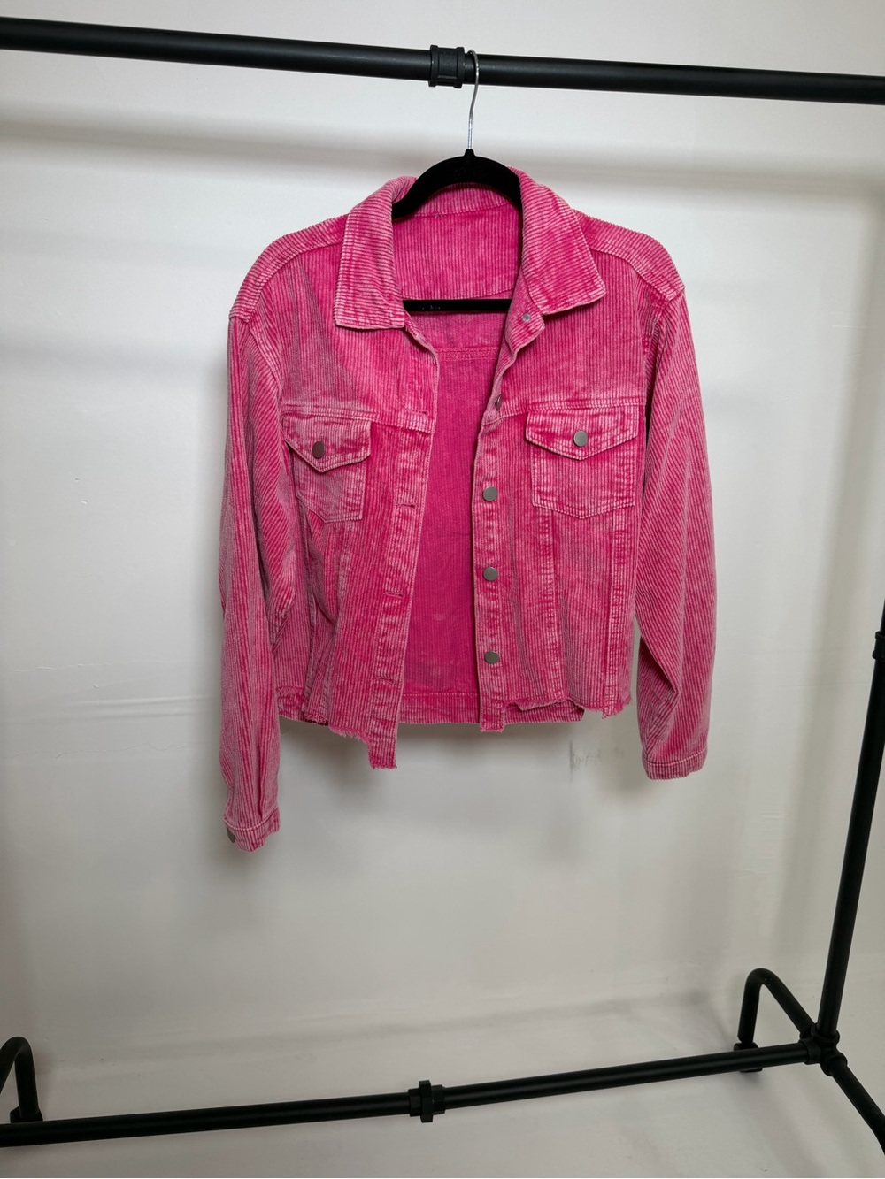 Pink Corduroy Jean Jacket - Women